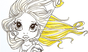 Quixotic Inspirations: Tutorial - using Copics for blonde hair